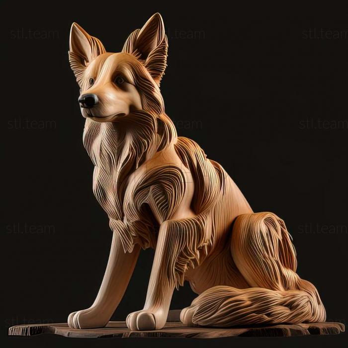 3D model Australian short tailed shepherd dog (STL)